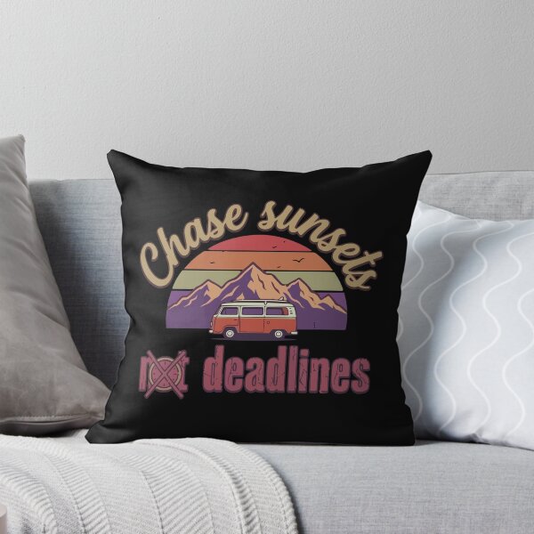 Item preview, Chase Sunsets Not Deadlines | Adventure Travel Freedom Shirt designed and sold by typoinspired.
