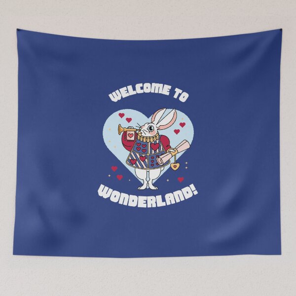 Item preview, WELCOME TO WONDERLAND! WHITE RABBIT - ALICE designed and sold by JusTiceT-shirts.