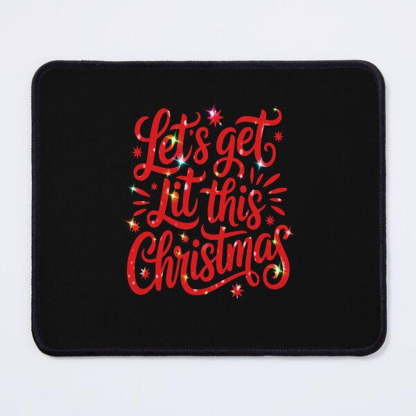 Item preview, Let’s Get Lit This Christmas Neon Typography designed and sold by creativerooney.