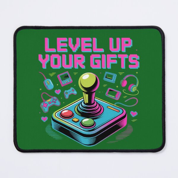 Item preview, "Level Up Your Gifts" Retro Gaming Graphic Tee designed and sold by InkWeaveShop.