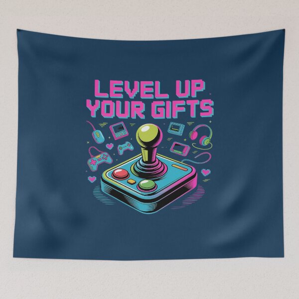 Item preview, "Level Up Your Gifts" Retro Gaming Graphic Tee designed and sold by InkWeaveShop.