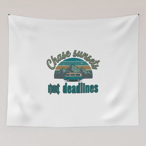 Item preview, Chase Sunsets Not Deadlines | Sunset Chaser Lifestyle Tee designed and sold by typoinspired.