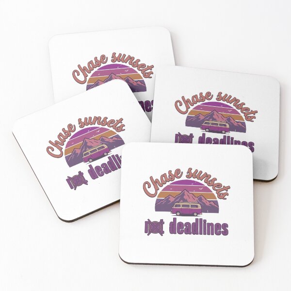 Item preview, Chase Sunsets Not Deadlines | Adventure Travel Freedom Shirt designed and sold by typoinspired.