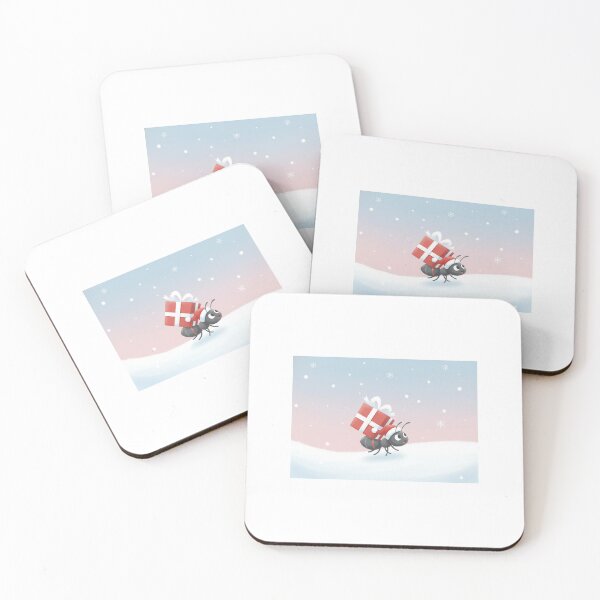 Item preview, Cute minimalist cartoon ant carrying a gift  designed and sold by mayatA-rt.
