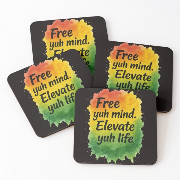Item preview, Free Yuh Mind, Elevate Yuh Life- Rasta Motivational Quote designed and sold by ROOTS & SOUL.