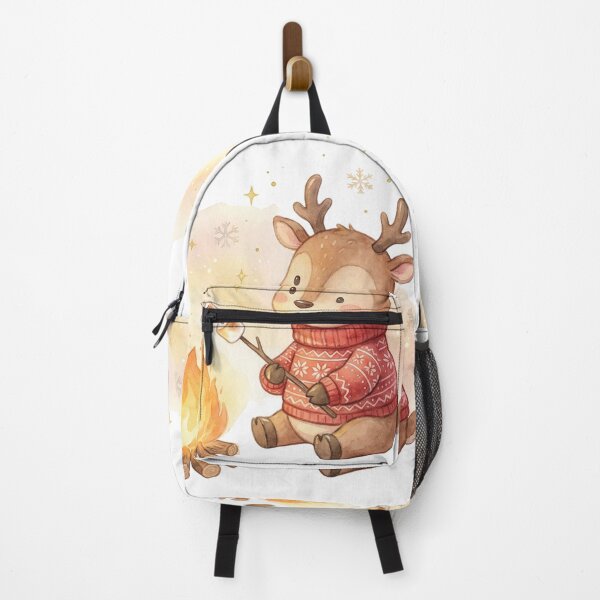 Item preview, Cozy Christmas: Baby Reindeer Roasting Marshmallows by the Campfire designed and sold by shikuldo7.