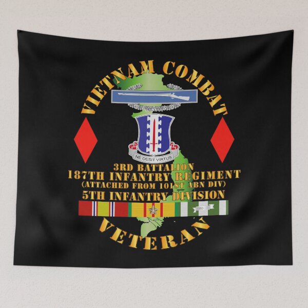 Item preview, Army - Vietnam Combat Vet - 3rd Bn 187th Inf Atched 101st ABN - 5th Inf Div SSI designed and sold by Military Insignia Products.
