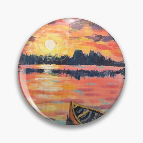 Item preview, Sunset Canoe at Prince Albert National Park designed and sold by Stefanie Harrington.