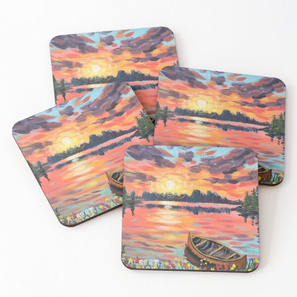 Item preview, Sunset Canoe at Prince Albert National Park designed and sold by Stefanie Harrington.