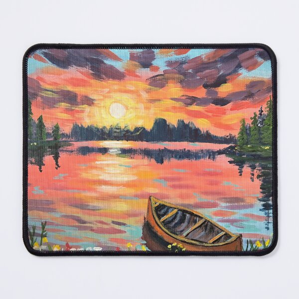 Item preview, Sunset Canoe at Prince Albert National Park designed and sold by Stefanie Harrington.