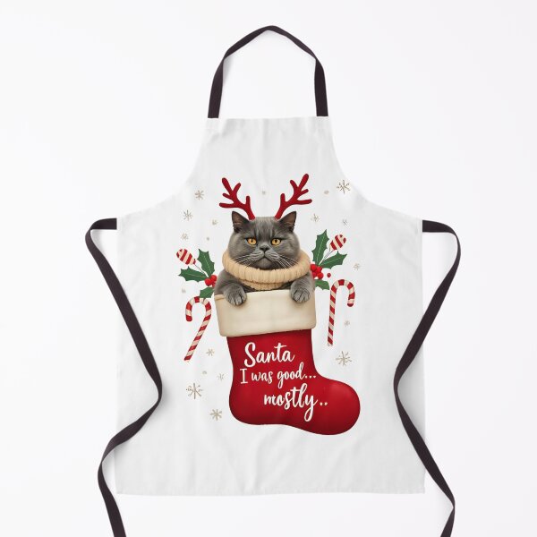 Item preview, Santa, I Was Good… Mostly – Funny Christmas Cat | Sarcastic Holiday Gift designed and sold by MiszungART.