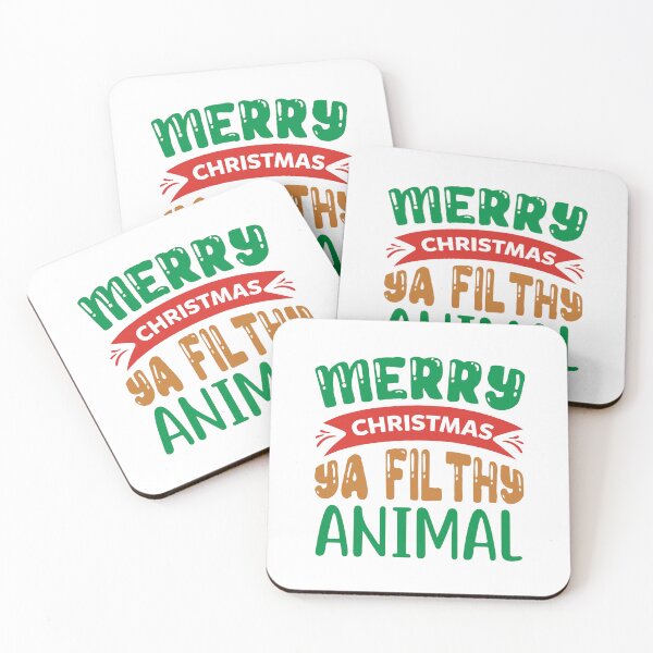 Item preview, Merry Christmas Ya Filthy Animal - Irreverent Holiday Funny 90s Christmas Movie Quote designed and sold by FuzionRaptor.