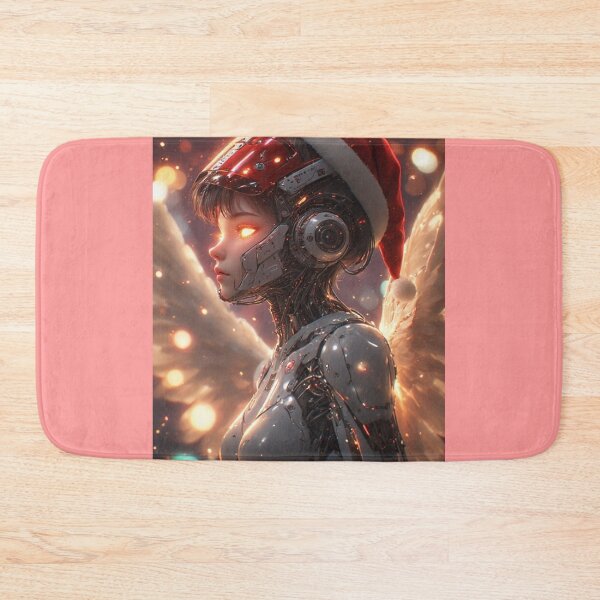 Item preview, Robot girl with Christmas hat - Realistic Anime designed and sold by ArtsJulian.