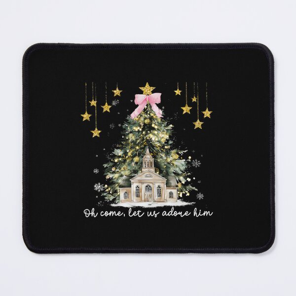 Item preview, Oh Come Let Us Adore Him Jesus Christmas Xmas Tree Holiday designed and sold by WayTBeenkenArt.