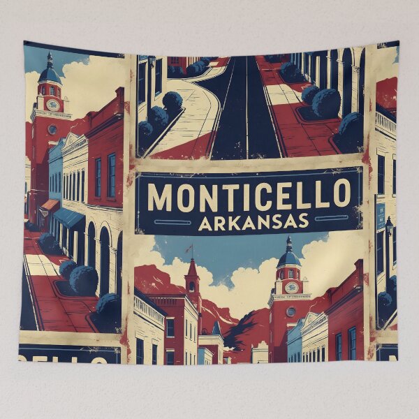 Item preview, Monticello Arkansas USA Vintage Travel Tourism  designed and sold by TravelersGems.