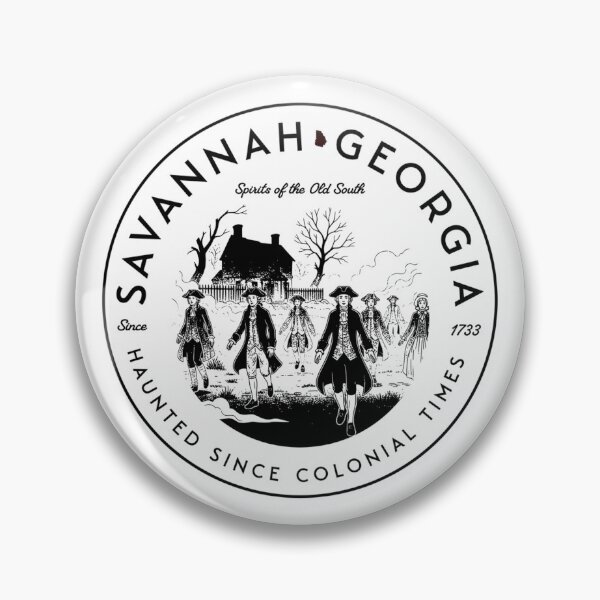 Item preview, Savannah Georgia - Haunted Since Colonial Times - Retro Logo designed and sold by The Masked Designer.