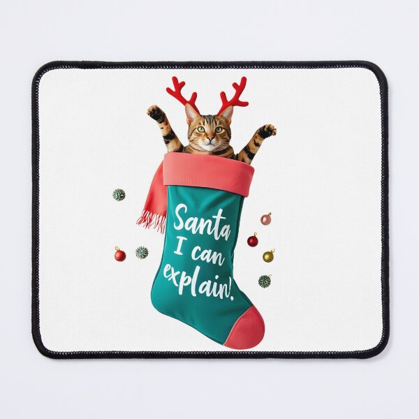 Item preview, Santa, I Can Explain – Sarcastic Christmas Cat | Funny Holiday Gift designed and sold by MiszungART.