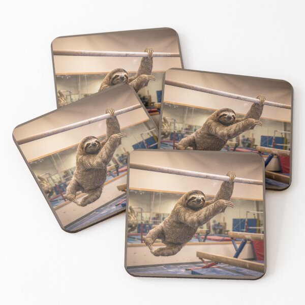 Item preview, Gymnastics Sloth on the Uneven Bars designed and sold by Tridentulus.