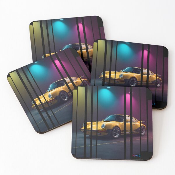 Item preview, Porsch 911 Turbo S inspired Design Vintage racing poster style, dynamic motion lines 8 designed and sold by Neon G.