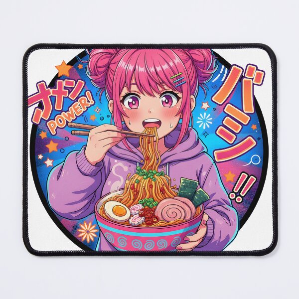 Item preview, Oishii Ramen Queen | Stunning Anime Girl Eating Ramen T-Shirt designed and sold by AlluraInc.