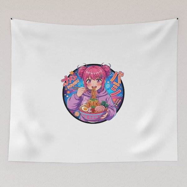 Item preview, Oishii Ramen Queen | Stunning Anime Girl Eating Ramen T-Shirt designed and sold by AlluraInc.