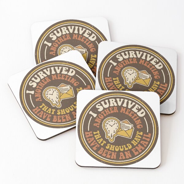 Item preview, I Survived Another Meeting That Should Have Been An Email Retro Badge designed and sold by AeroNomad.