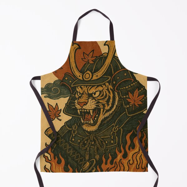 Item preview, Tiger Samurai – Japanese Warrior Tattoo Art designed and sold by LevelUpLab.