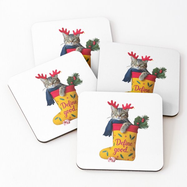 Item preview, Define Good – Sarcastic Christmas Cat | Funny Holiday Gift designed and sold by MiszungART.