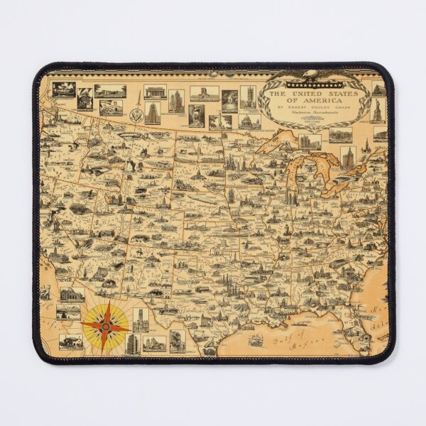 Item preview, The United States of America Pictorial Map 1935 designed and sold by NoisyNosyNancy.
