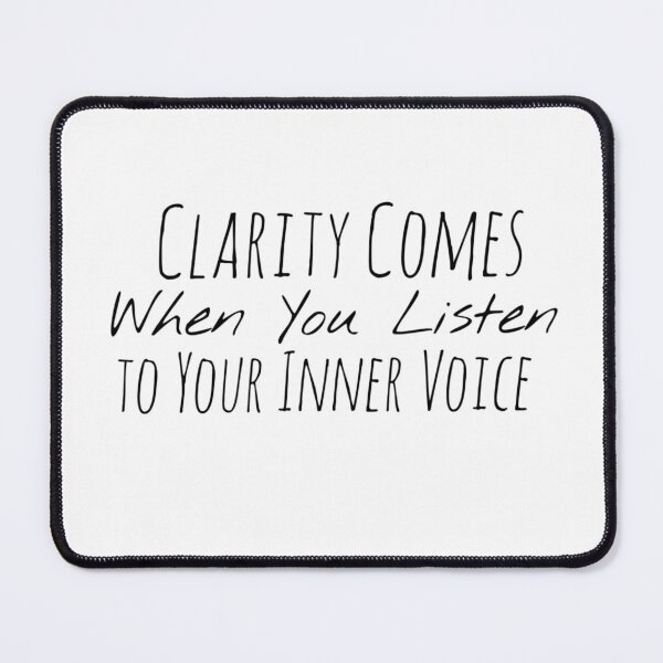 Item preview, Clarity Comes When You Listen to Your Inner Voice – Intuition Affirmation designed and sold by Camila Ardila.