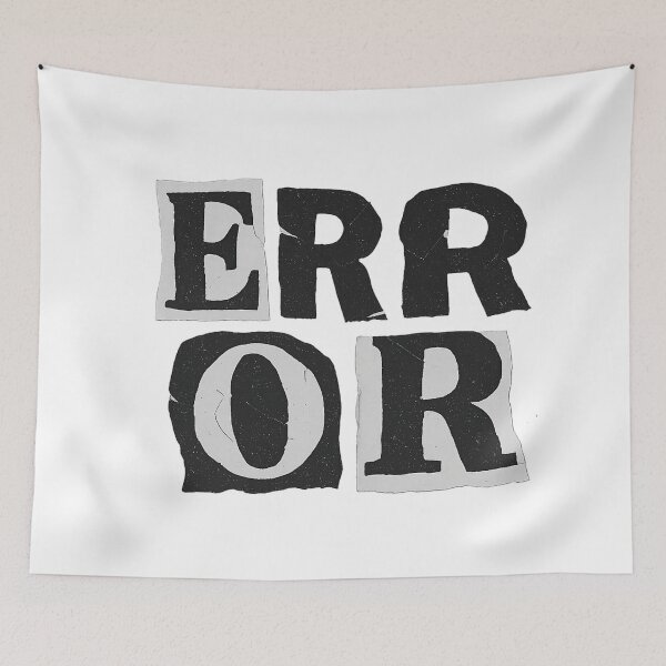 Item preview, ERROR Newspaper Collage Typography Glitch Art Design designed and sold by ShapedUp.