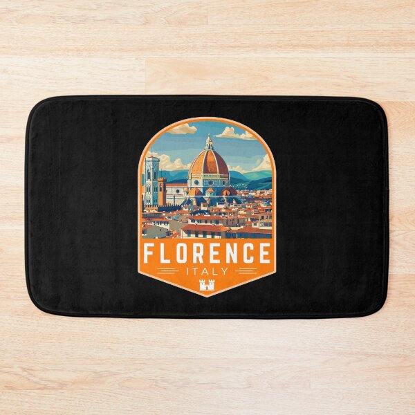 Item preview, Florence in Tuscany, Italy Retro Travel Art Badge designed and sold by MaateoDesign.