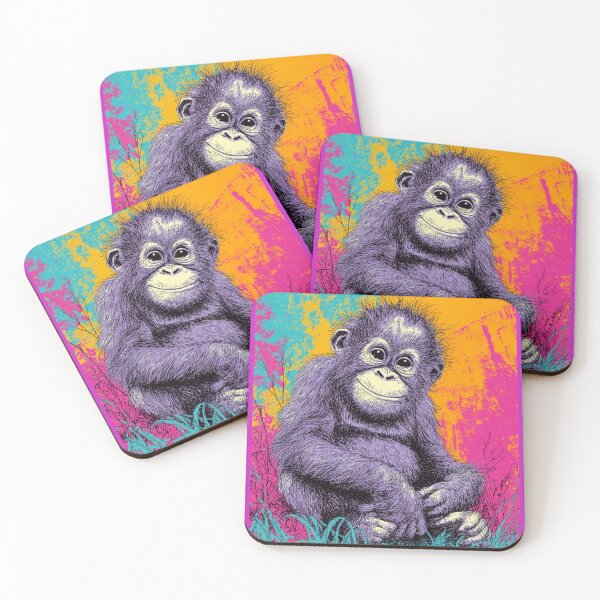 Item preview, Happy Purple Baby Orangutan designed and sold by Tridentulus.