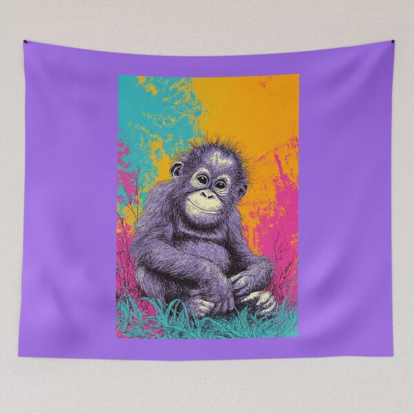 Item preview, Happy Purple Baby Orangutan designed and sold by Tridentulus.
