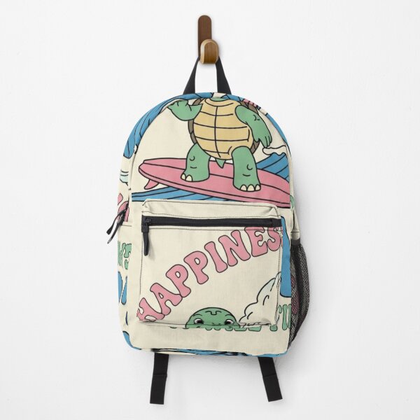 Item preview, Happiness Comes In Waves - Cute Retro Surfing Turtle designed and sold by TheOneOff.