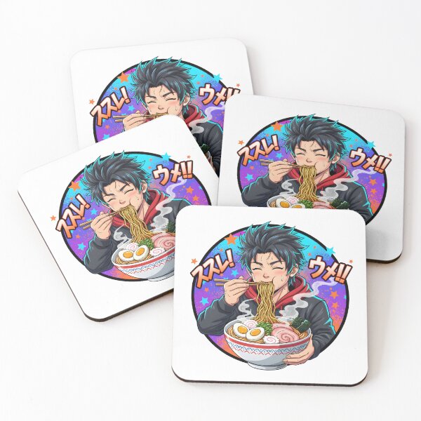 Item preview, Oishii Ramen King | Stunning Anime Boy Eating Ramen T-Shirt designed and sold by AlluraInc.