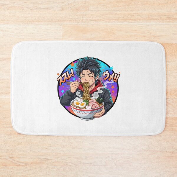 Item preview, Oishii Ramen King | Stunning Anime Boy Eating Ramen T-Shirt designed and sold by AlluraInc.