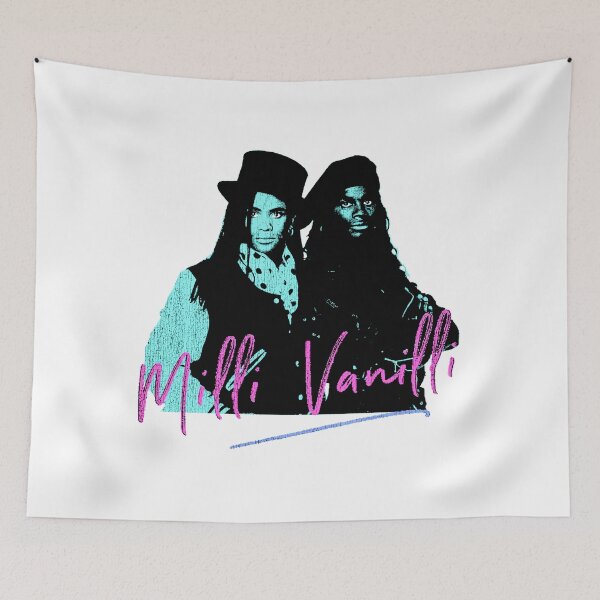 Item preview, Milli Vanilli Retro Pop Duo Colorful Neon Portrait designed and sold by alinashoo.