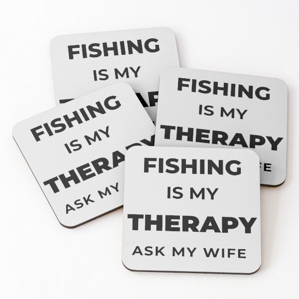Item preview, Fishing Is My Therapy – Funny Fishing Quote designed and sold by EimSol.