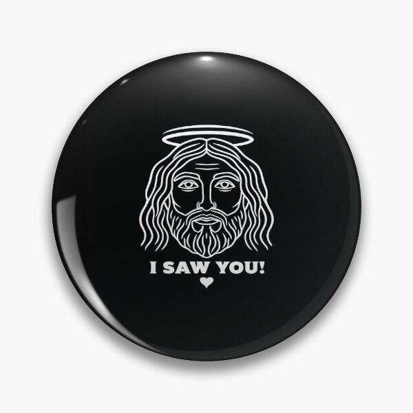 Item preview, Minimalist Jesus Face with Halo – Bold “I Saw You!” Spiritual Design for Shirts, Posters & Gifts designed and sold by Bright Nest Studio.