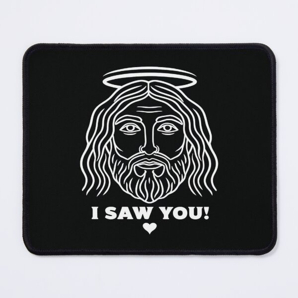 Item preview, Minimalist Jesus Face with Halo – Bold “I Saw You!” Spiritual Design for Shirts, Posters & Gifts designed and sold by Bright Nest Studio.