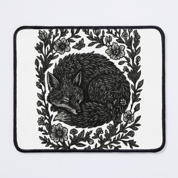 Item preview, Sleeping Fox Floral Cottagecore Woodland Illustration designed and sold by Sturdust.