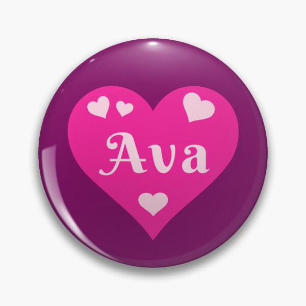 Item preview, Ava Name Pink Heart  designed and sold by Jeallan Designs.