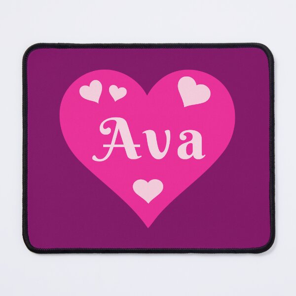 Item preview, Ava Name Pink Heart  designed and sold by Jeallan Designs.