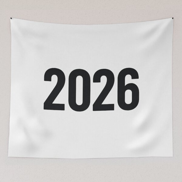 Item preview, 2026 Minimalist Black New Year – Modern Design Happy New Year 2026 designed and sold by mocci10.