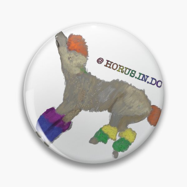 Item preview, HORUS.IN.DC - rainbow poodle laying on the floor. designed and sold by dwindover.