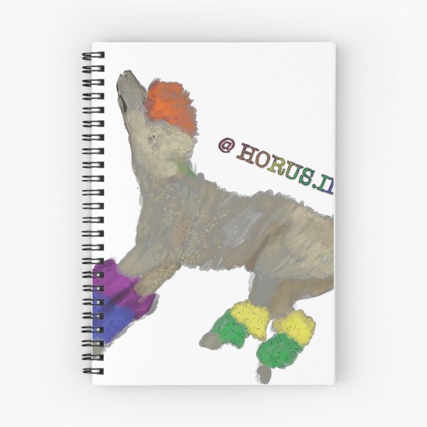 Item preview, HORUS.IN.DC - rainbow poodle laying on the floor. designed and sold by dwindover.