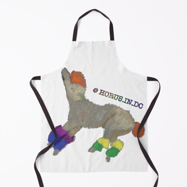 Item preview, HORUS.IN.DC - rainbow poodle laying on the floor. designed and sold by dwindover.