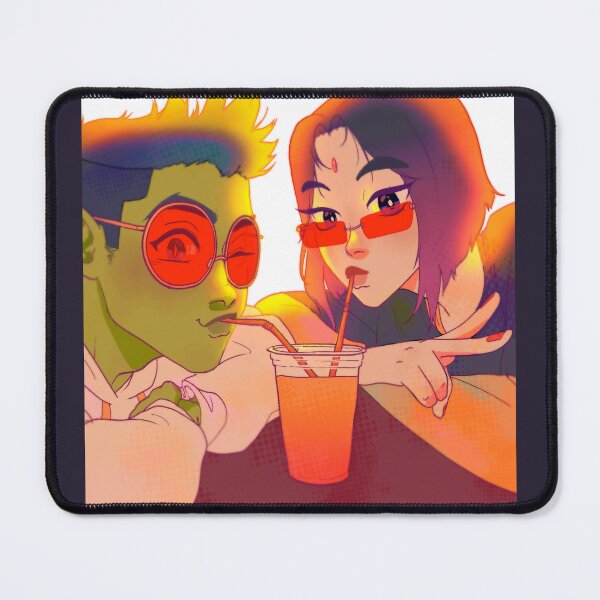 Item preview, teen titans bbrae smoothie date (no border) designed and sold by queenlypirate.