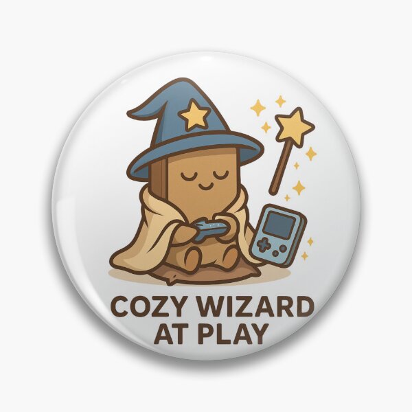 Item preview, Cozy Wizard at Play – Kawaii Spellbook Gamer designed and sold by Trend Drops Mad.